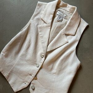 Rachel Zoe Ivory Textured Vest